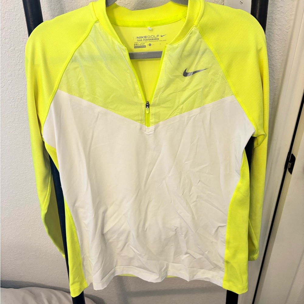 Nike Golf Yellow and White Pullover